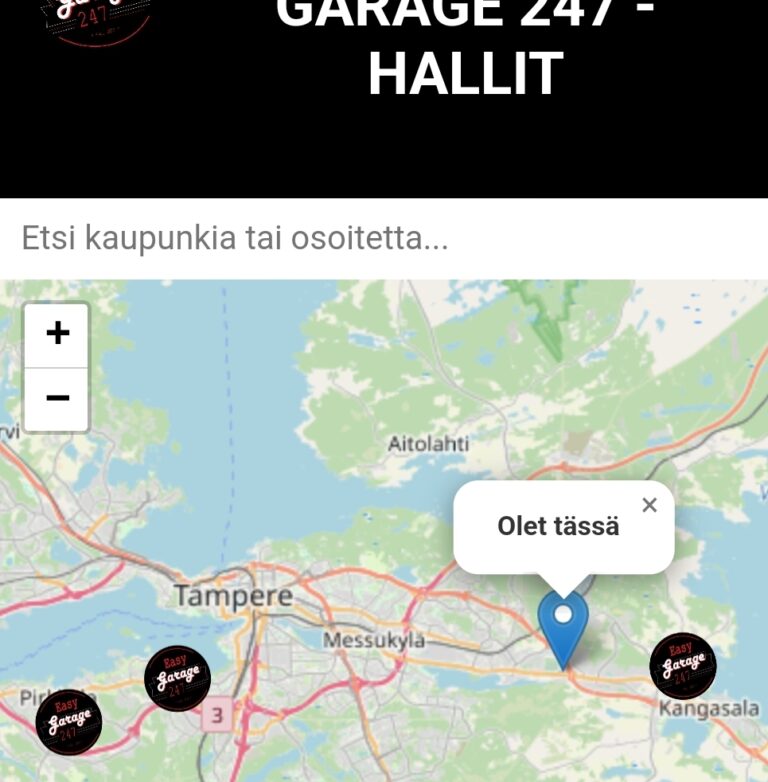 Easy Garage 247 – Paikannussovellus – Usein Kysytyt Kysymykset (FAQ)